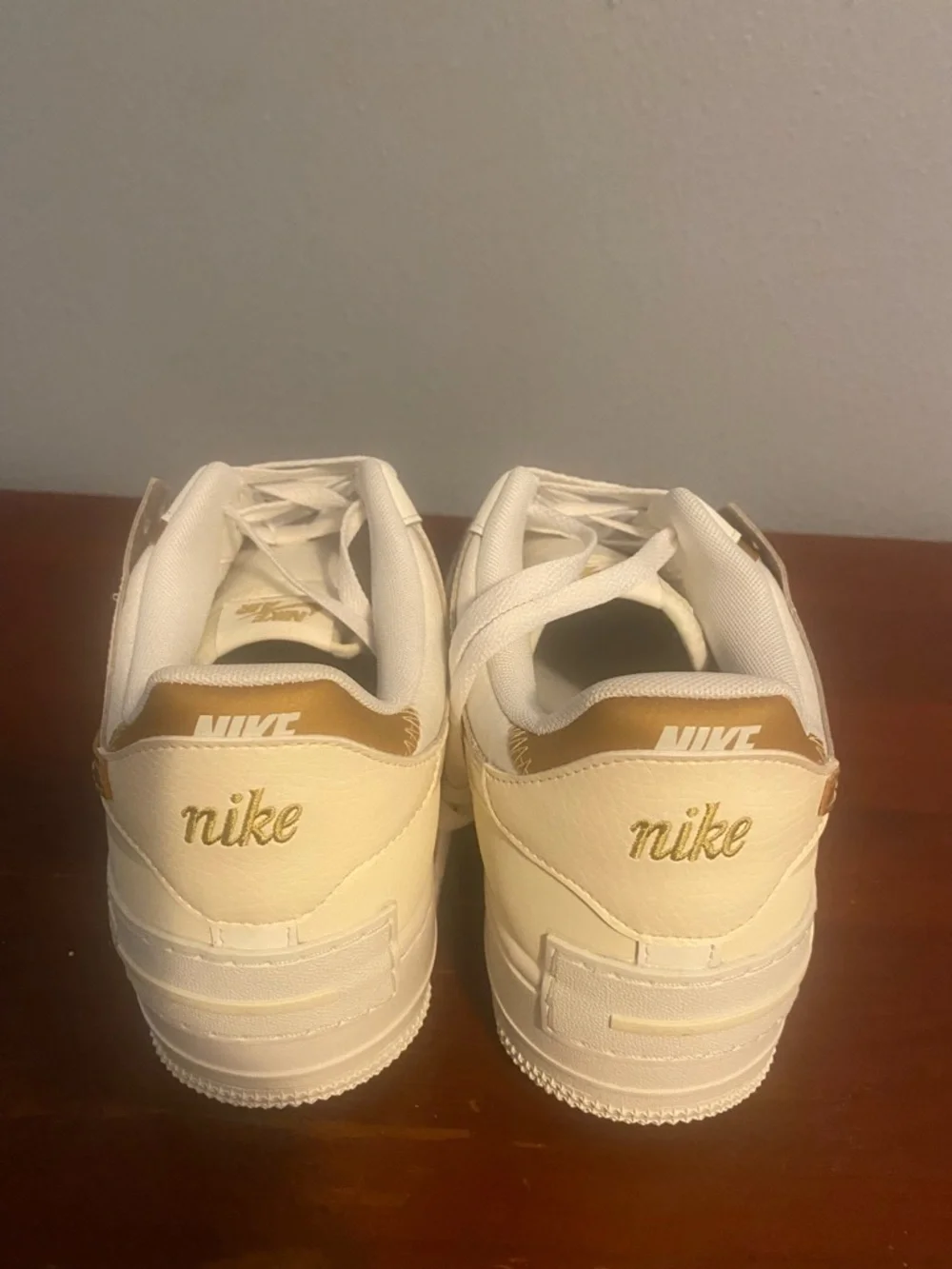 Nike Low-Top Sneakers — Cream & White AF1 Shadow Nike Air Force 1